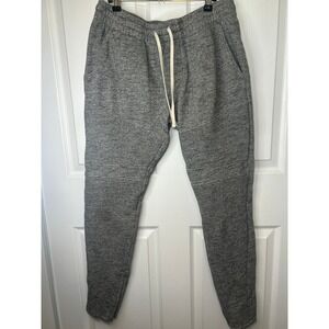 Pacsun Moto Knit Jogger Sweatpants Mens Size L Gray Casual Drawstring Zipper Leg